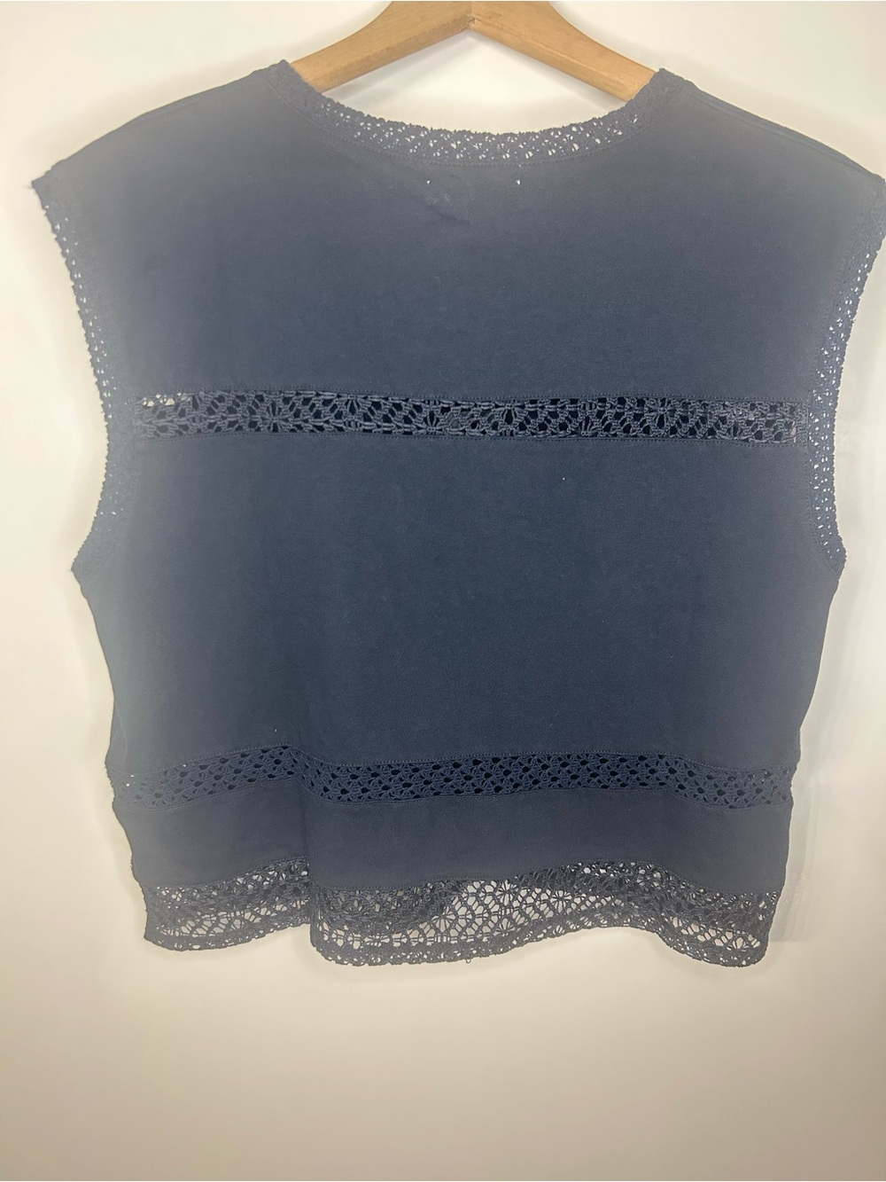 *NWT* Rag & Bone Rosie Lace-Trim Cotton Muscle Tank, Size Medium - Picture 9 of 14